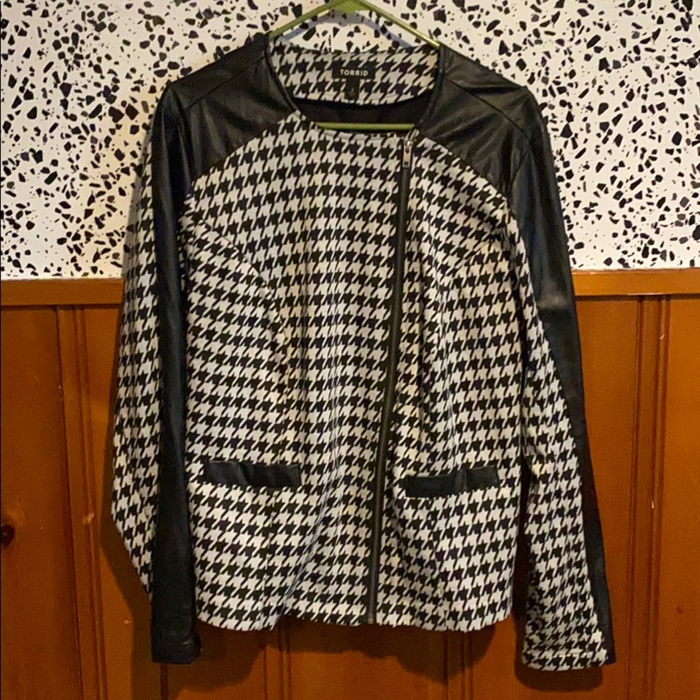 Houndstooth Moto Jacket